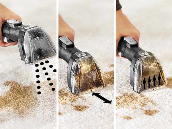 Bissell Spotclean Hydrosteam Bagless Carpet Cleaner Black - 3700E