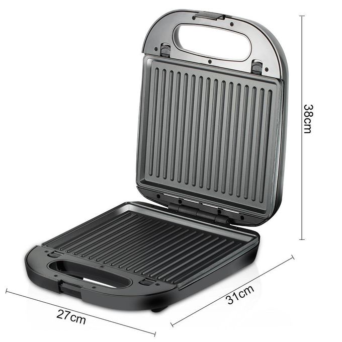 Raf 3-in-1 Sandwich Maker 1400 Watt Black Silver - R.2221