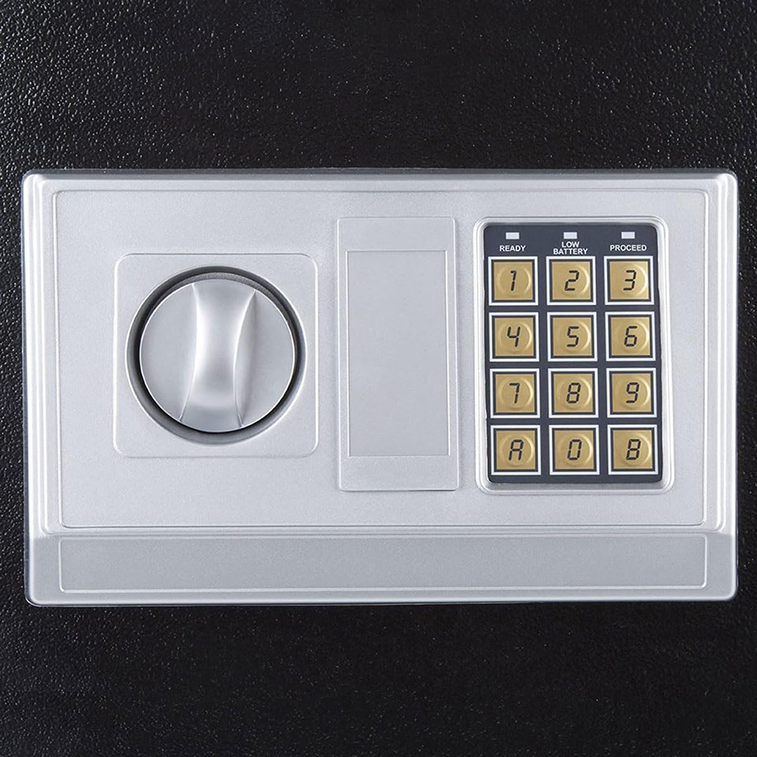 Safety Tech Digital Electronic with Key Lock Safe Box ,50 Liter ,Black Silver - GN50 EIA3