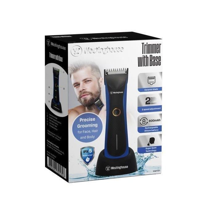 Westinghouse Hair Trimmer with Attachments Wet & Dry , Black Blue - WHHT001