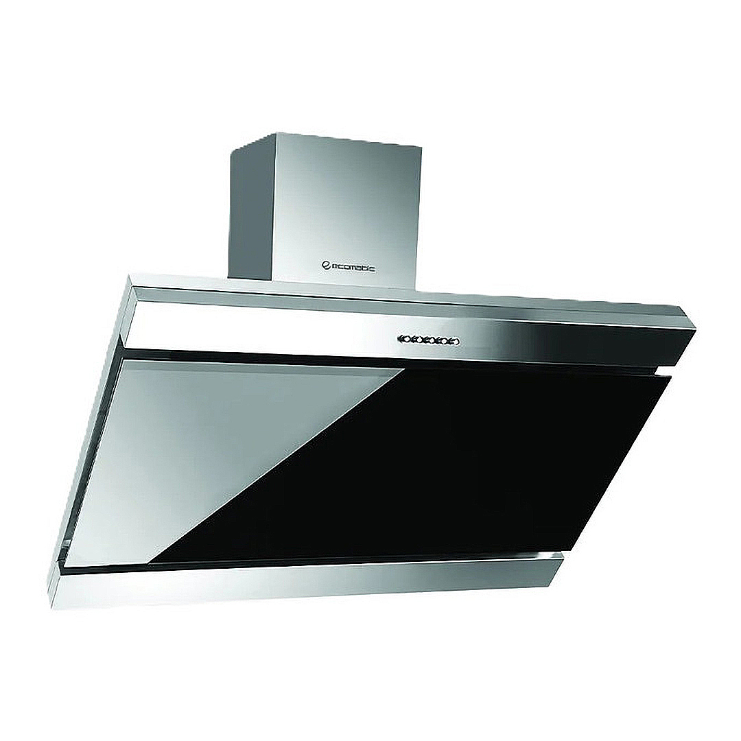 Ecomatic Crystal Built-In Decorative Hood , 90 Centimeter , Black Stainless Steel - H9207FOB