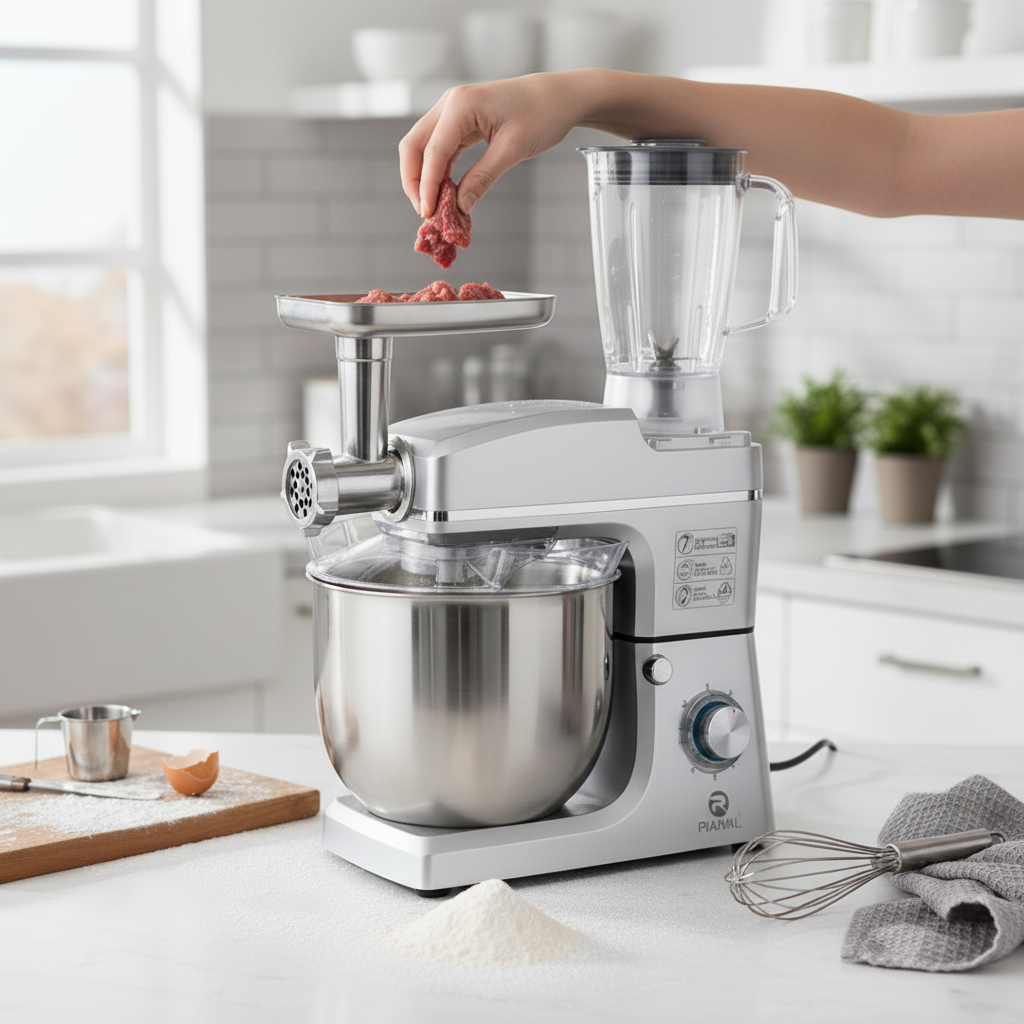 Rafal 3 in 1 Kitchen Machine ,2200 Watt ,Silver