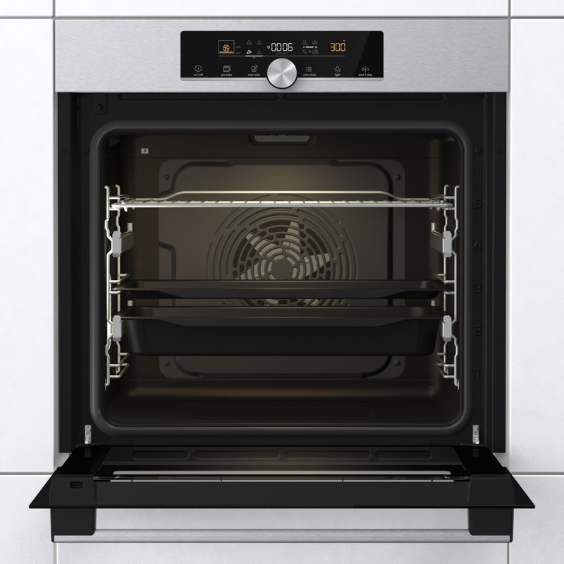 Gorenje Built-In Electric Oven with Grill 77 Liter , Black Stainless Steel - BOS6747A01X