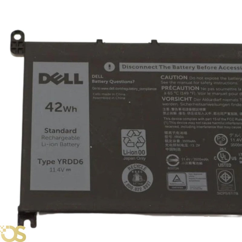 Generic Dell YRDD6 Laptop Battery for Dell Inspiron 5481 5482 5485 5491 2-in-1 5493 5584 5593 3493 3582 3593 3793 5480 Vostro 5581 5490 5590YRDD6 - YRDD6
