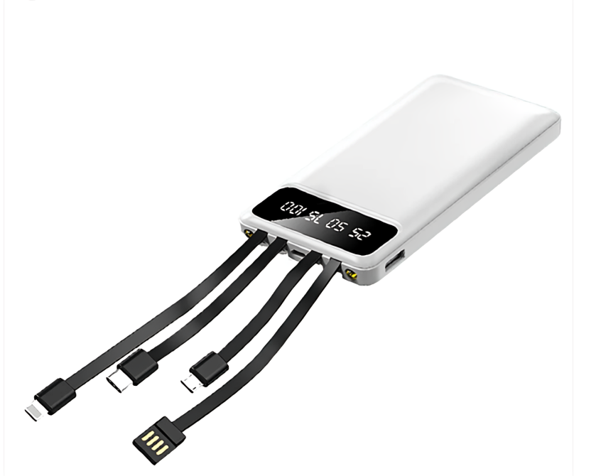 Matrix Y80 Wired Power Bank , 10000 mAh 1 Ports , White
