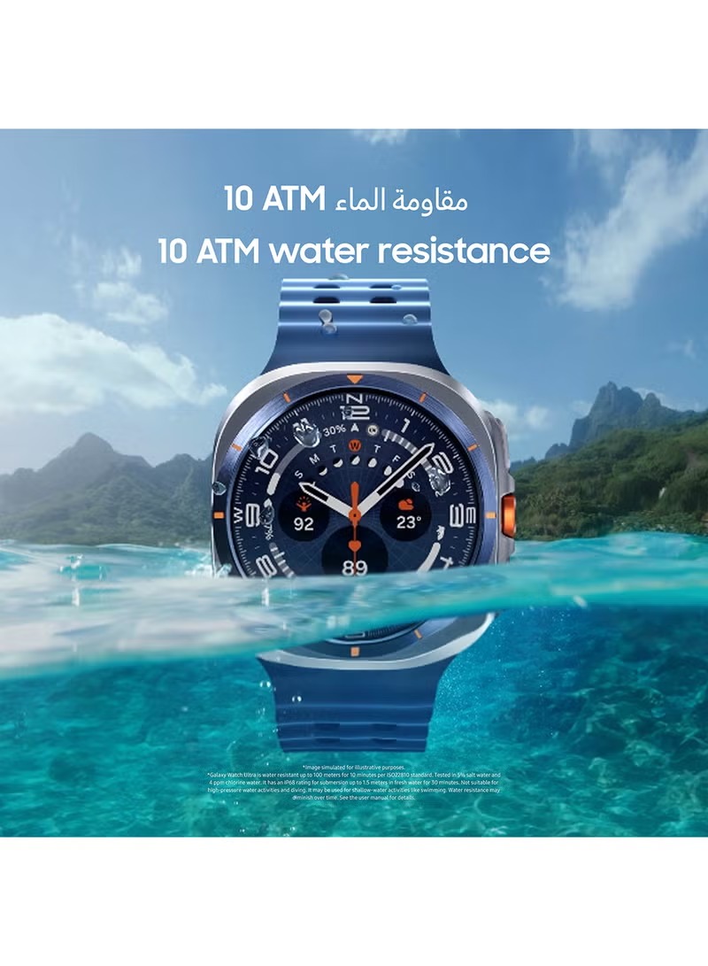 ساعة سمارت سامسونج جالكسي ووتش الترا ، مقاس 1.8 بوصة ، ازرق تيتانيوم