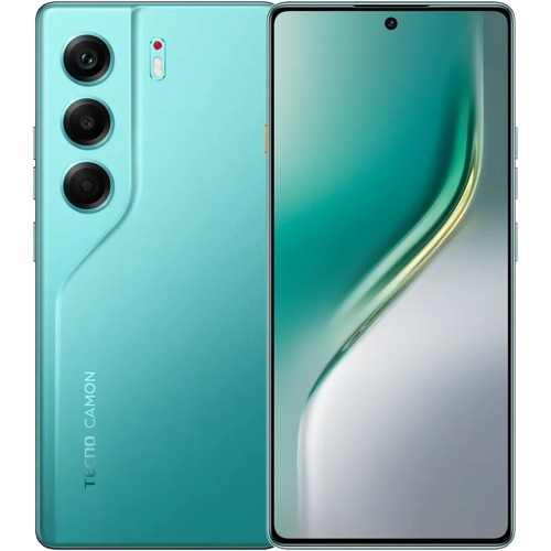 Tecno Camon 40 Smart Mobile, 256GB, 8GB RAM, 4G Dual SIM, Amoled 6.78", 50MP Camera, Android 15 - Green (Emerald)
