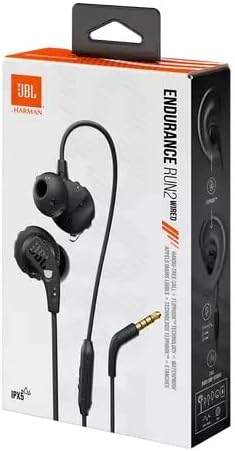 Jbl Endurance Run 2 Wired Earphones , Black - JBLENDURRUN2BLKAS