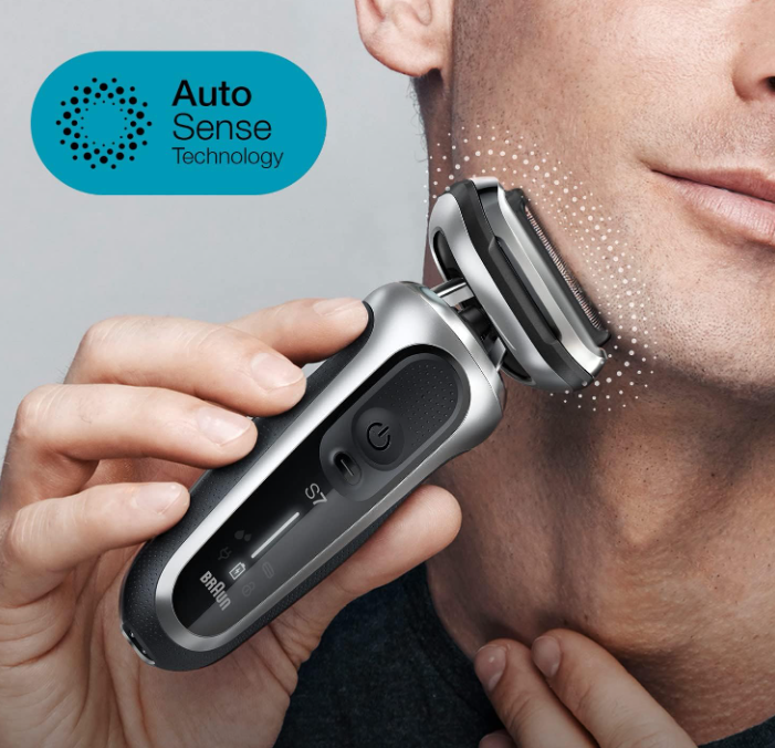 ماكينة حلاقة كهرباء براون سيريس 7 ، استخدام جاف ورطب ، فضي - 71-S1000s