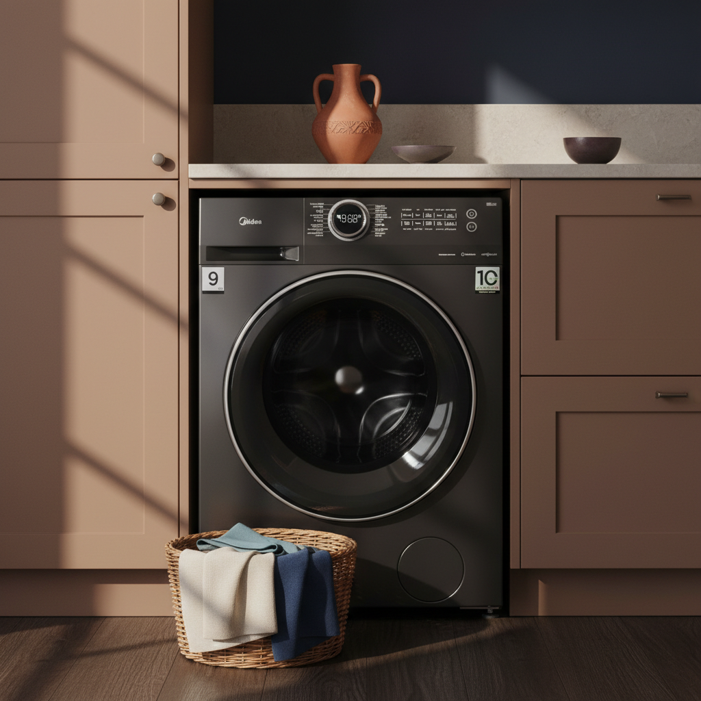 غسالة فول اتوماتيك انفرتر ميديا ، سعة 9 كجم ، رمادي تيتانيوم - MF200W90B/TTC