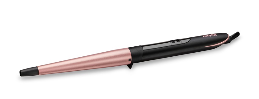 Babyliss Conical Wand Hair Curler 36 Watt 210 Celsius , Black Rose Gold - C454E