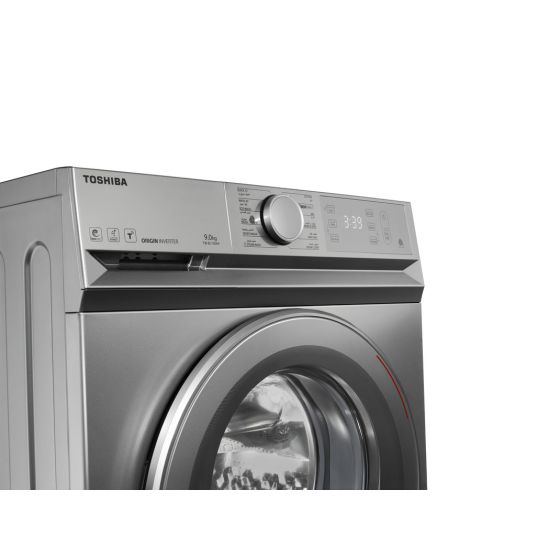 غسالة فول اتوماتيك انفرتر توشيبا TW-BL90A4EG(SS) ، سعة 8 كجم ، فضي