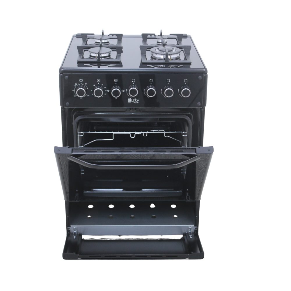 Purity Gas Cooker , 4 Burners , Black - FE6402GFZB