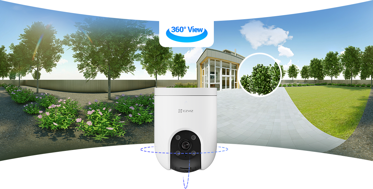 Ezviz H8c Pro Outdoor Pan and Tilt Wireless Security Camera , White - CS-H8c Pro (2K)