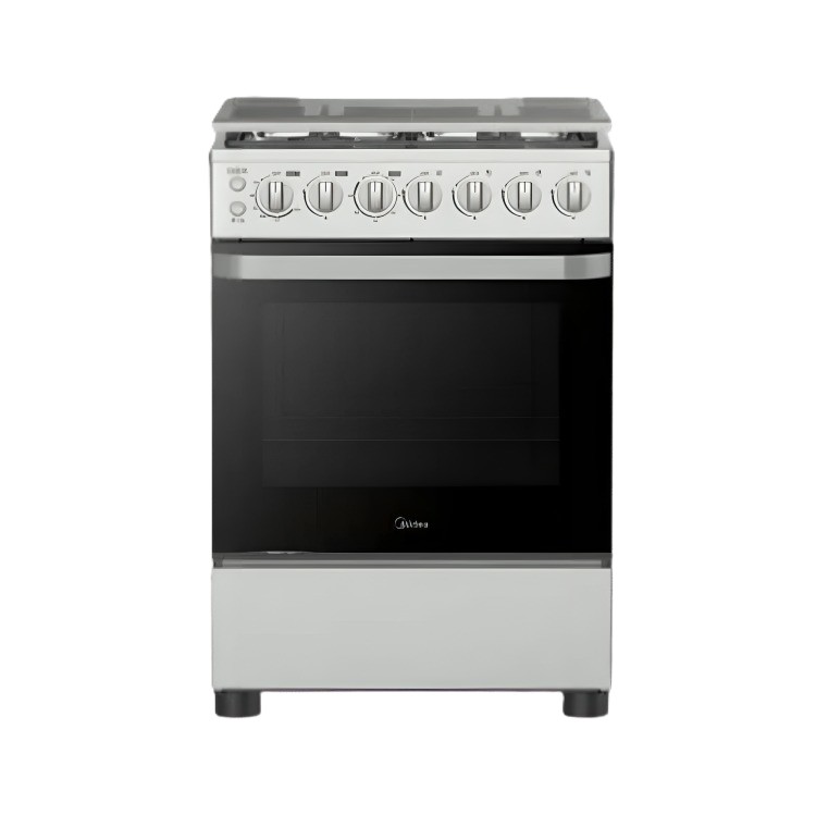 Midea Gas Cooker , 4 Burners , Black Stainless Steel - MFO-MG24TE(SS)-VT