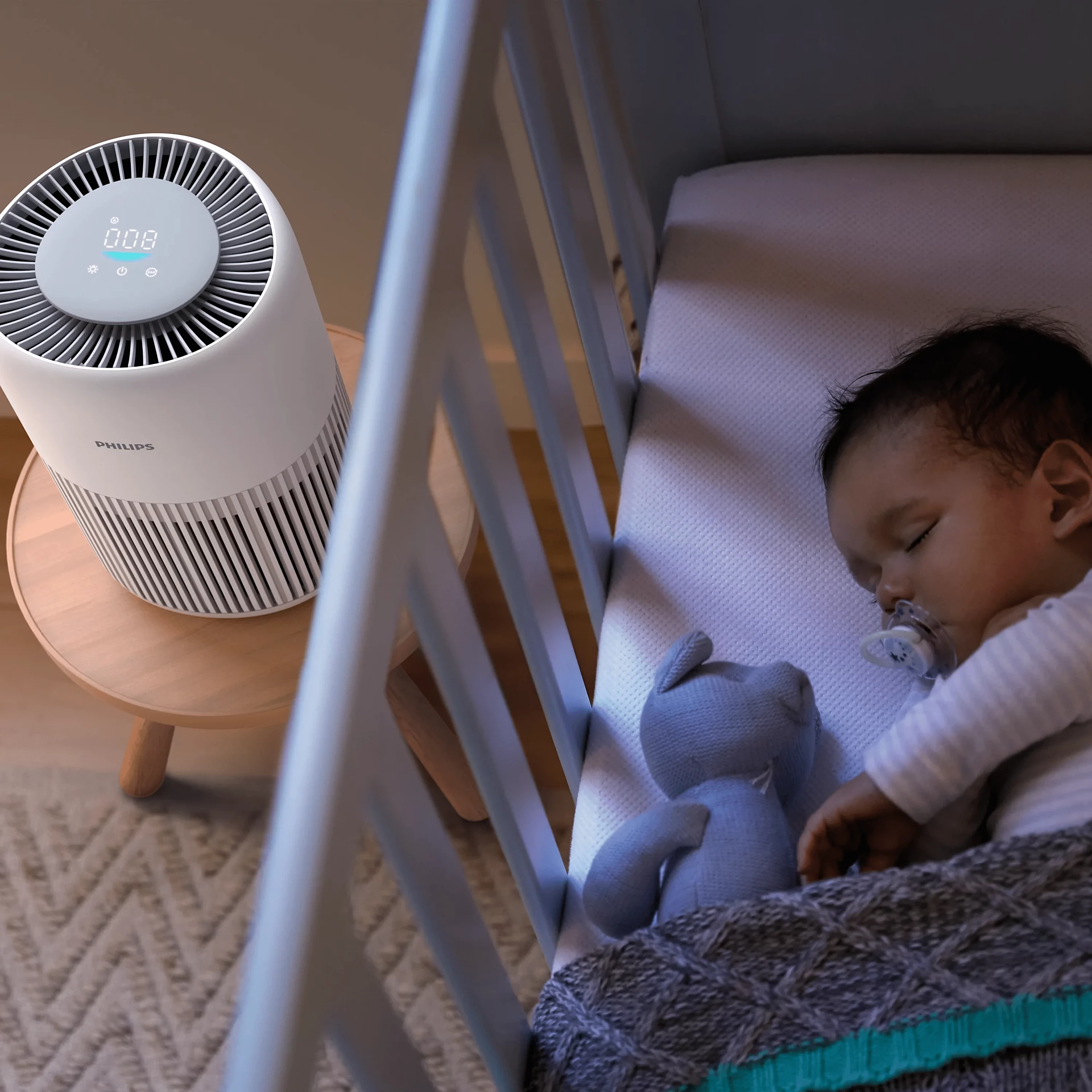 Philips PureProtect Mini 900 Series Smart Air Purifier withHEPA Filter , Arctic White - AC0920/10