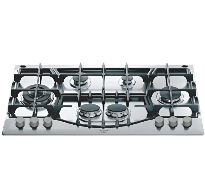 Ariston Gas Gas Built-in Hob ,60 Centimeter 4 Burners ,Stainless Steel - - PHN 961 TS/IX/A with Ariston Built-in Oven with Grill, 66 Liter, Stainless Steel - AROG 6R1G1C XNA - Ariston Built-In Flat Hood , 90 Centimeter , Inox - SL191LPIX