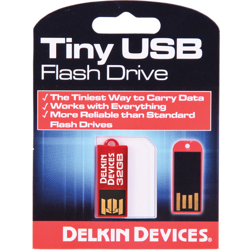 فلاش درايف 1 منفذ USB-A ديلكين ديفايسز تايني ، 32 جيجا بايت احمر