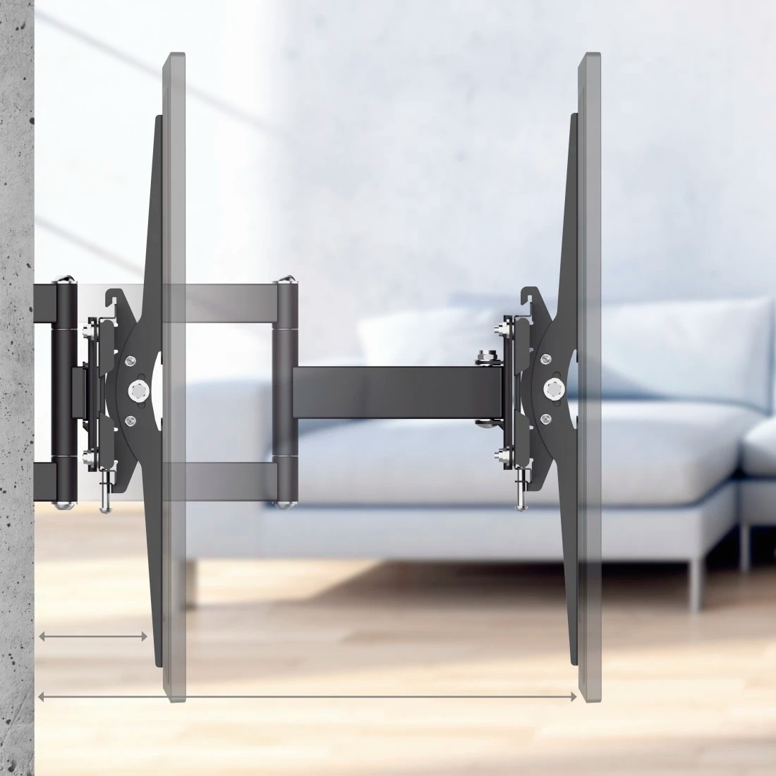 Hama Wall Mount for 32 Inches to 65 Inches TVs Black - 00220830