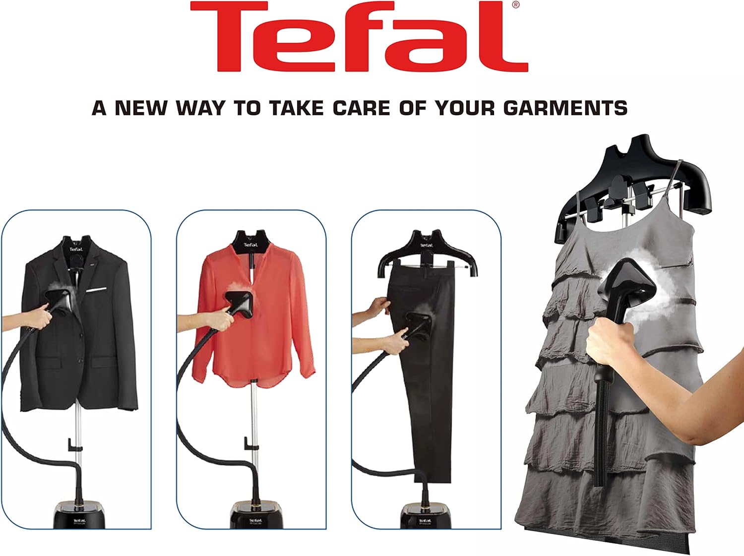 Tefal Pro Style Garment Steamer , 1.5 Liter , 1700 Watt , Beige Black - IT3420EG