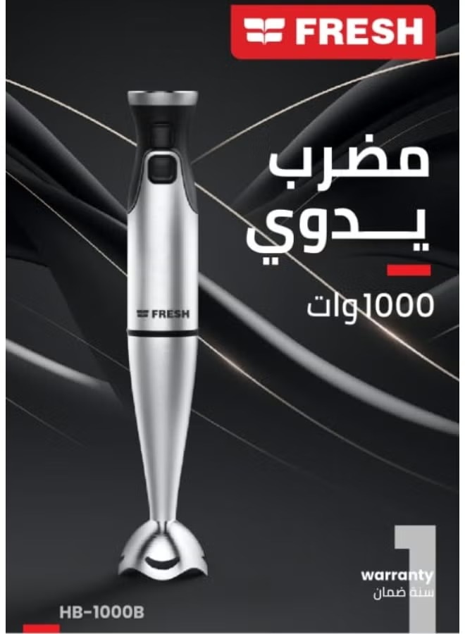 Fresh Hand Blender , Stainless Steel 1000 Watt Black Silver - HB 1000 B -20637