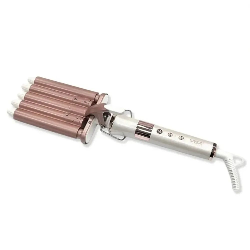 VGR Hair Curler 62 Watt 220 Celsius , White Rose Gold - V-528