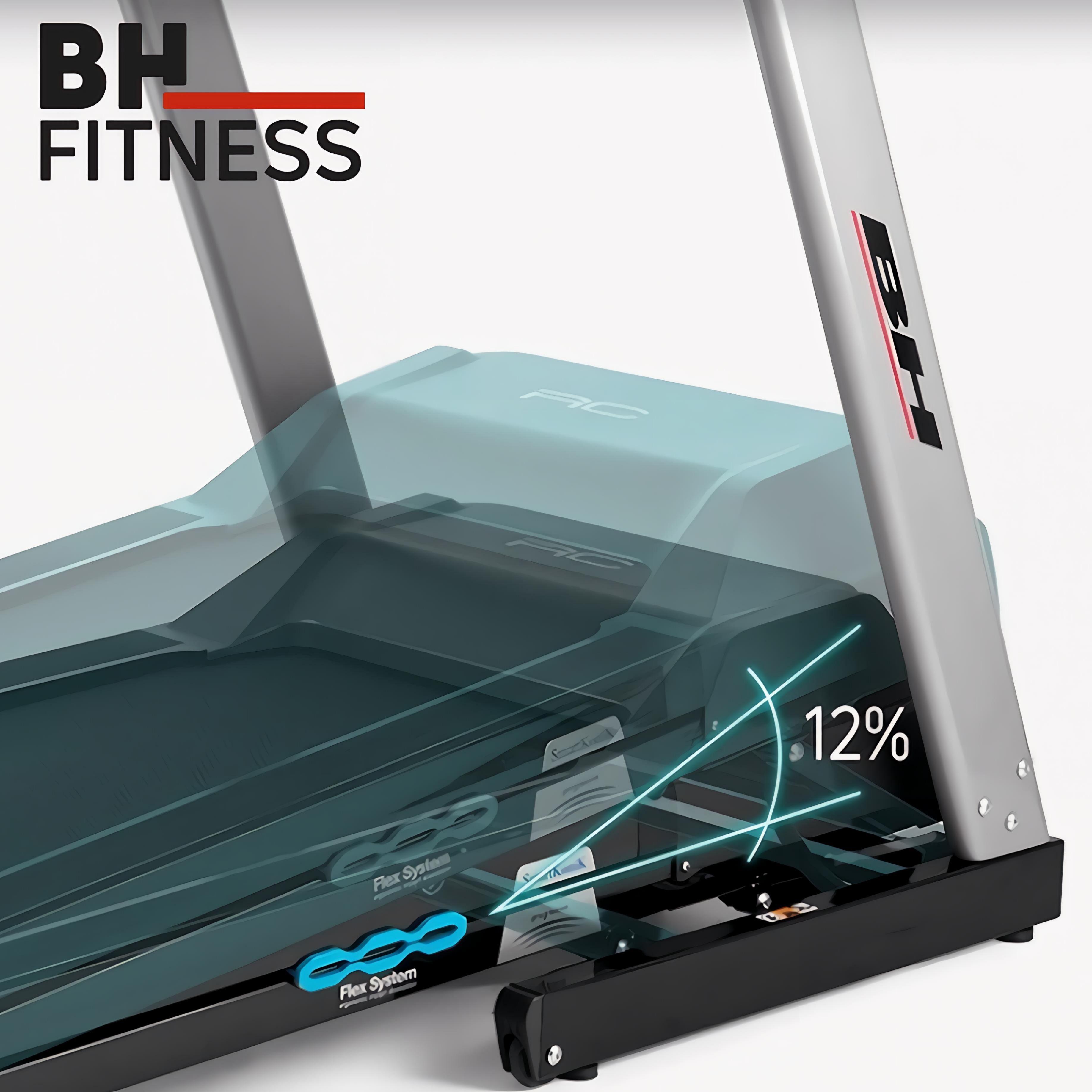 مشاية كهربائية بي اتش فيتنس RC09 ، وزن 150 كجم ، 4 حصان ، اسود - G6180-TFT