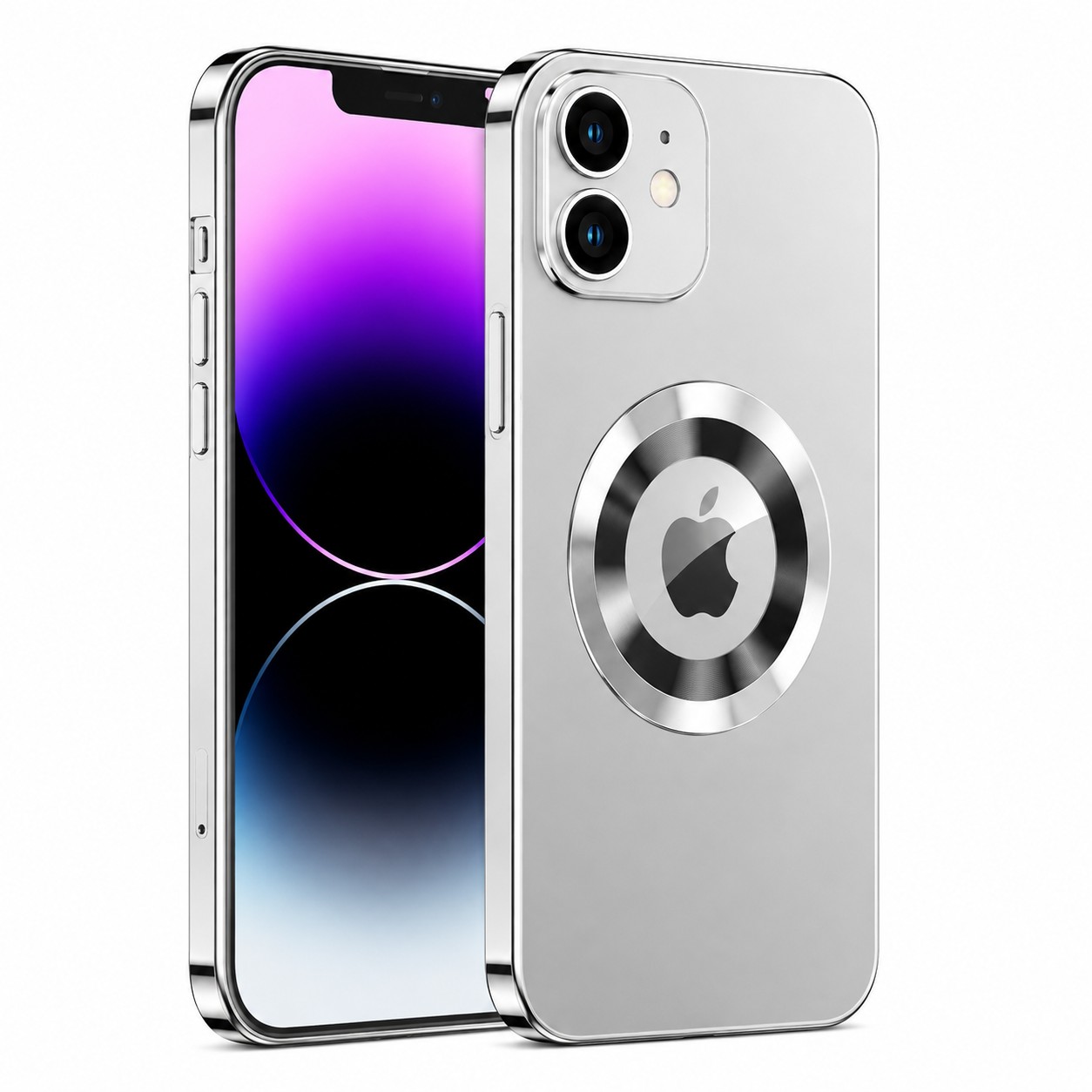 Nine TPU + PC MagSafe Back Cover foriPhone 12 ,Silver
