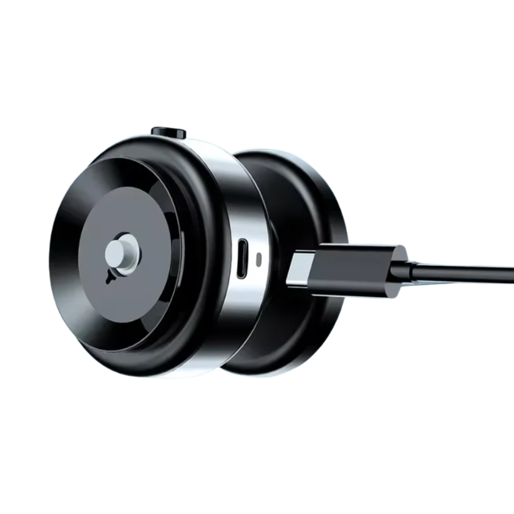 Nine Alloy Metal Vacuum Suction Phone Holder for iPhone (MagSafe) - Devices with magnetic rings , Black