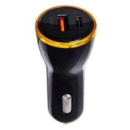 L'Avvento Car Charger , 2 Ports , Dual Ports Type C and A , 18 Watt , Black - MP318