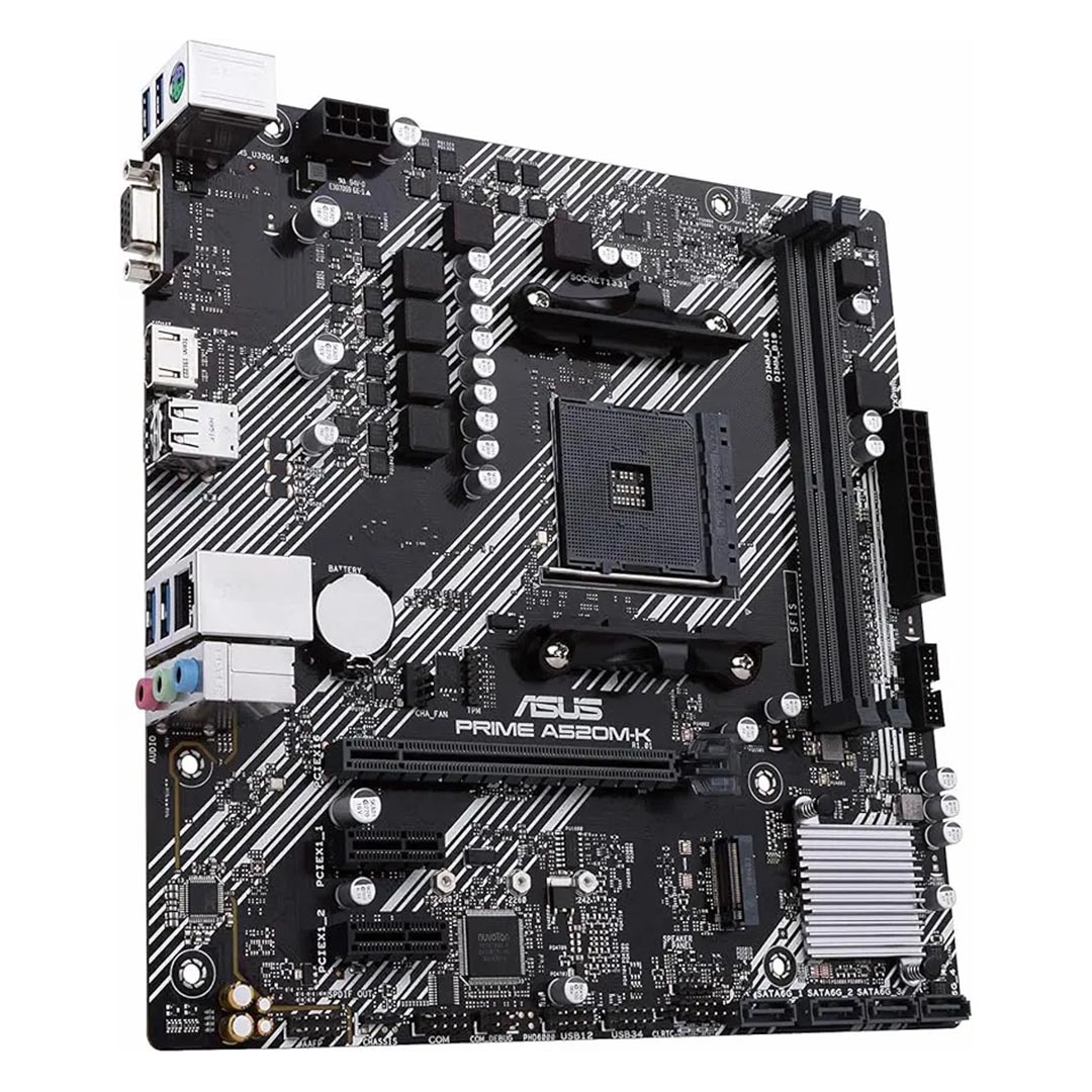 ماذر بورد اسوس برايم A520M-K ، AMD ، mATX - اسود