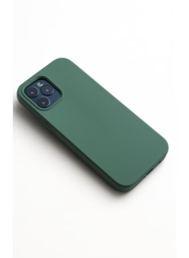Rockrose Silicone Back Cover foriPhone 12 Pro Max ,Green - RRPCIP12PMRG