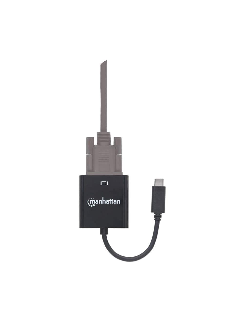 Manhattan USB-C to VGA Converter ,Black