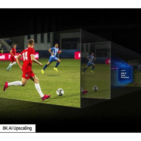شاشة تلفزيون سمارت سامسونج ، مقاس 75 بوصة ، Neo QLED ، دقة 8K UHD ، بريسيفر داخلي