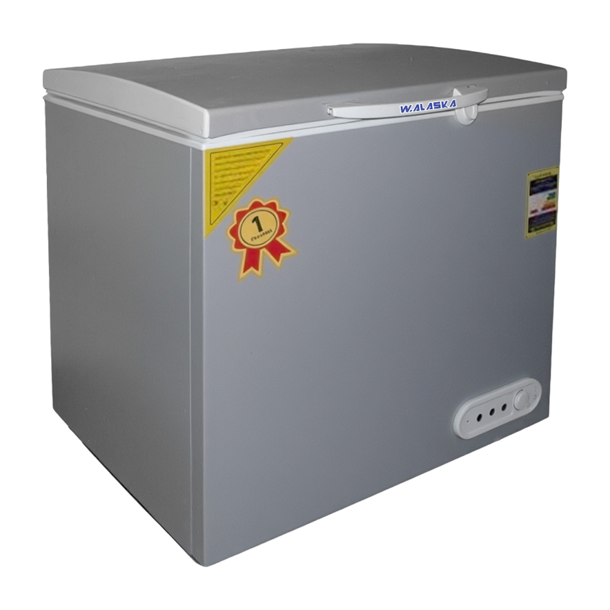 Alaska CH400S Defrost Chest Deep Freezer , 377 Liter , Silver
