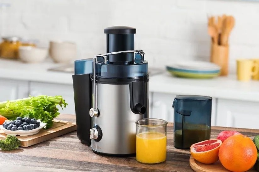 Swiss Pro Plus Juice Extractor , 800 milliliter 450 Watt Black Stainless Steel - SP-PEJ1000