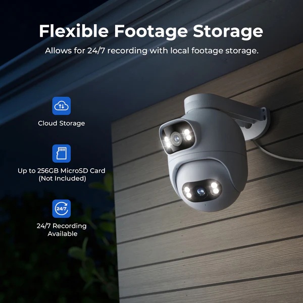 Imilab EC6 Wired and Wireless Outdoor Dual Lens Spotlight Security Camera , White
