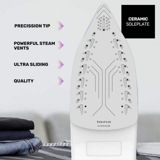 Taurus Itaca 2200 Steam Iron , 2200 Watt , Black White