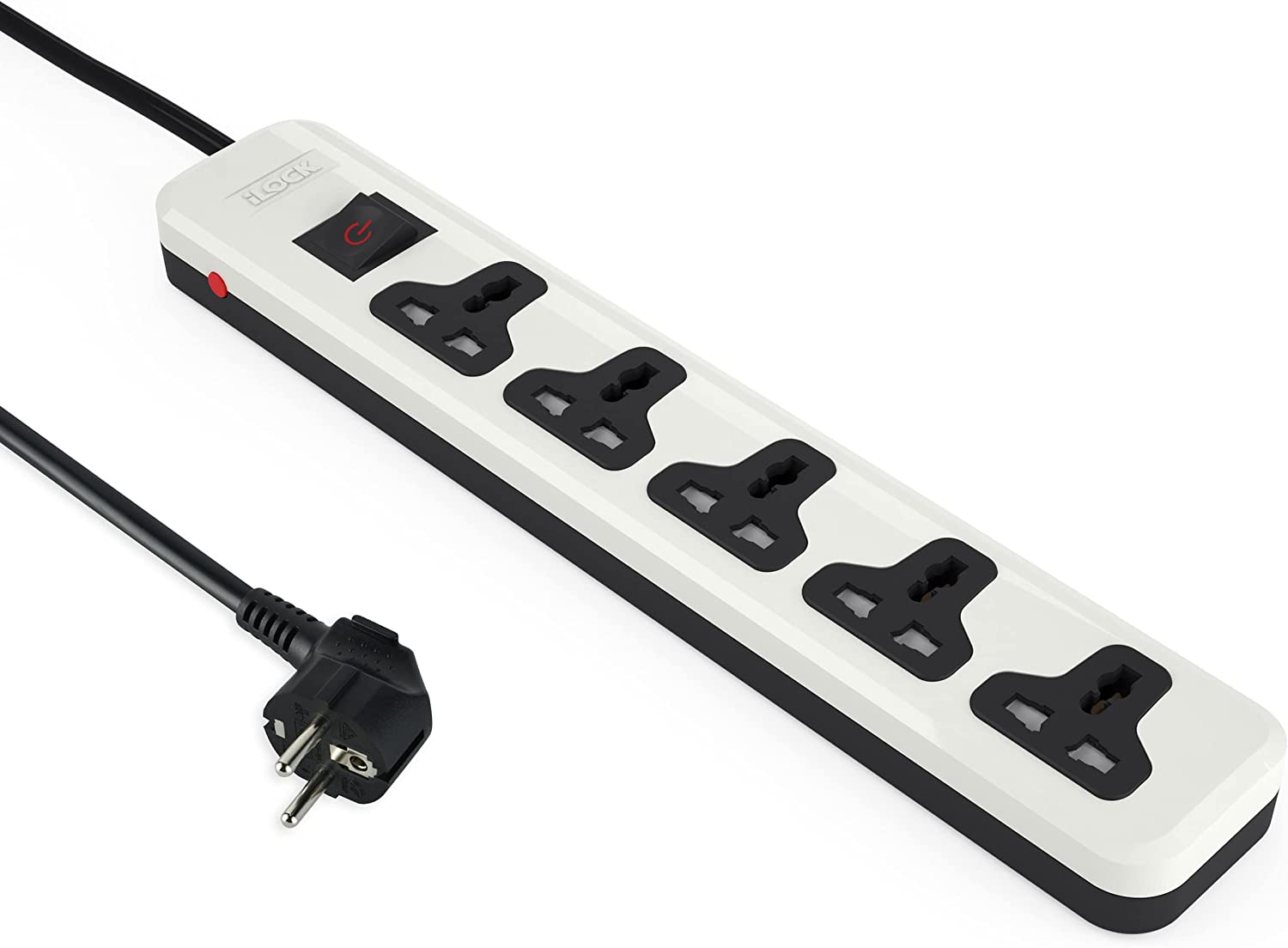 Ilock Power Strip ,5 Ports ,5 Watt ,White - MK5026