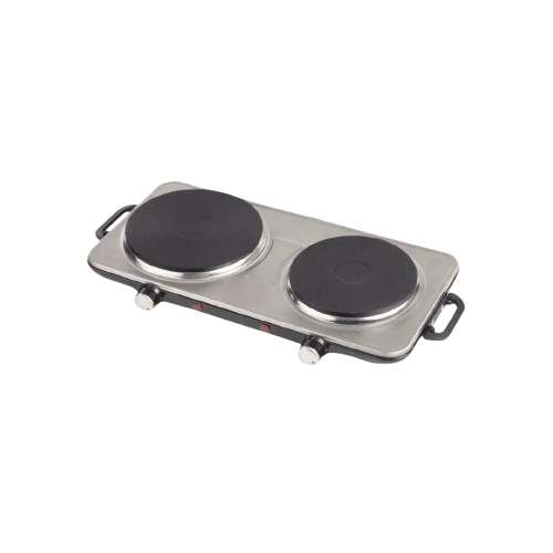 Flamngo Electric Hot Plate ,2 Plates Burners ,2500 Watt Silver