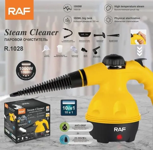 Raf Handheld Steam Cleaner , Black Yellow - R.1028
