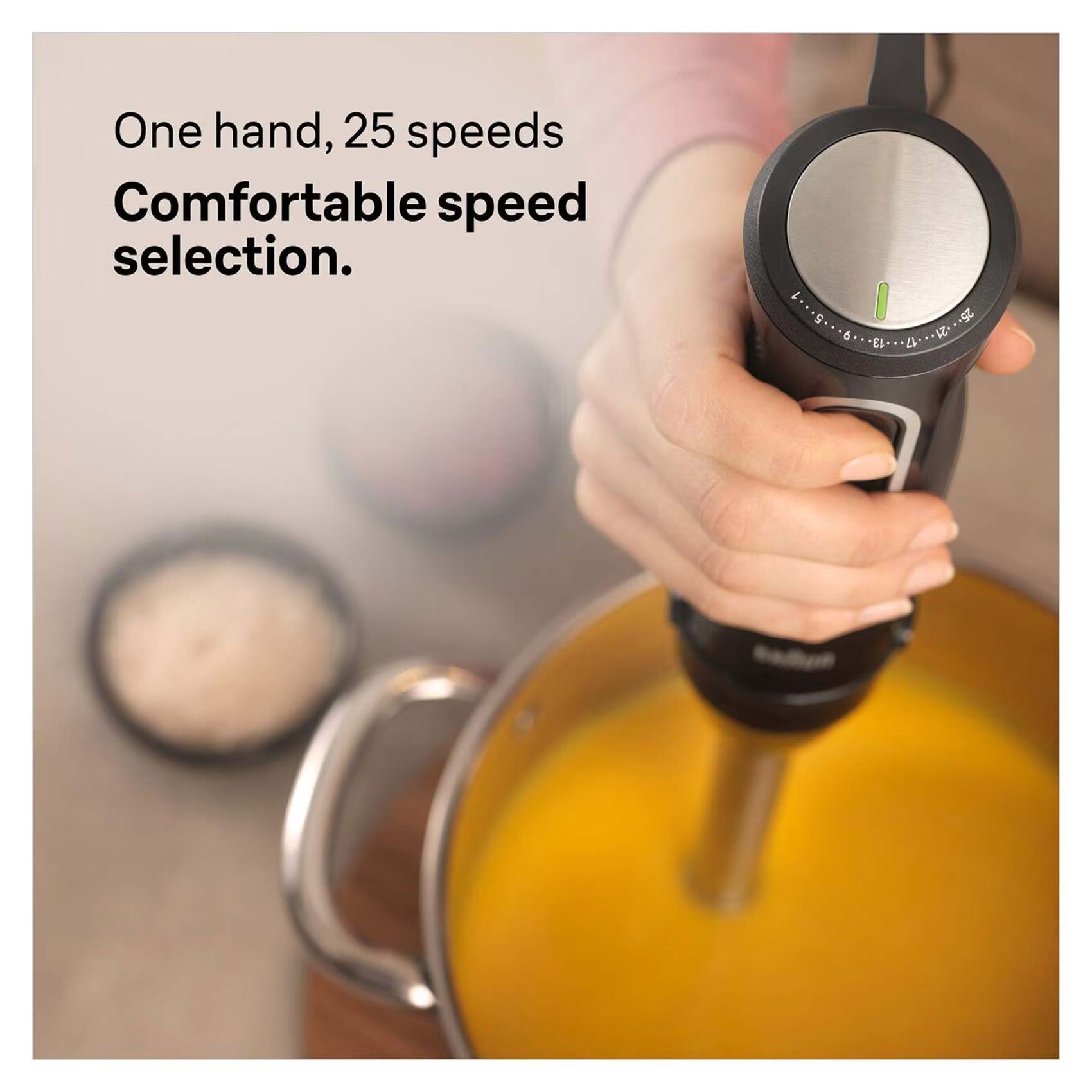 Braun MultiQuick 5 Hand Blender with Attachments 1000 Watt Black - MQ55254MBK