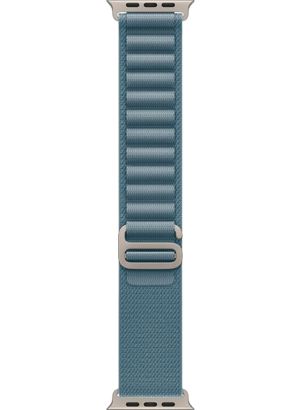 Apple Ultra 3 Smart Watch, M/L Band , 49 Millimeter Natural Titanium and Light Blue Alpine