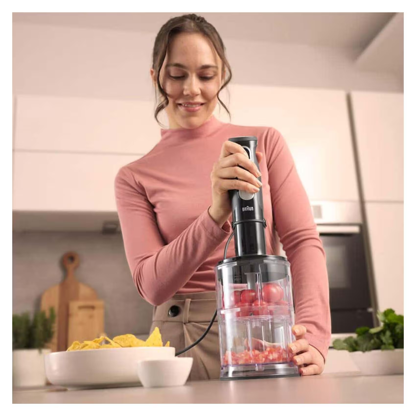 Braun MultiQuick 5 Hand Blender with Attachments 1000 Watt Black - MQ55254MBK