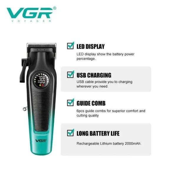 طقم قص الشعر في جي ار ، تركواز واسود - V-196 + V-996