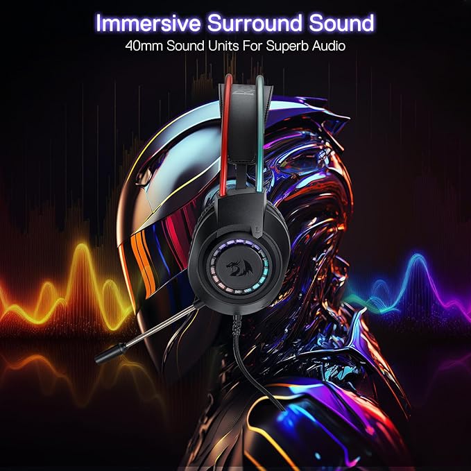 Redragon Scream H231 Wired Gaming Headset with Microphone , Black
