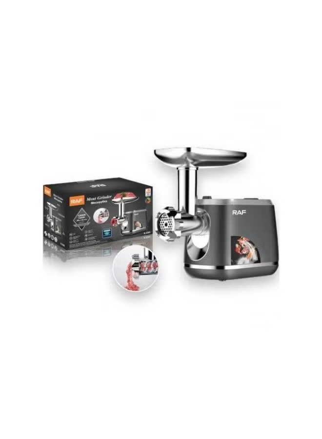 Raf Meat Mincer with Attachments 1200 Watt , Black Silver - R.3395