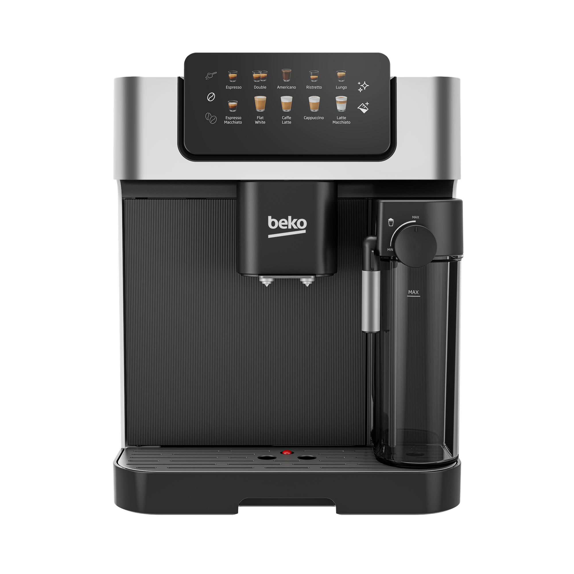 Beko CaffeExperto CE7500 Espresso Machine with Integrated Grinder , 2000 milliliter 2 Cups , Black Silver - CEG 7304 X