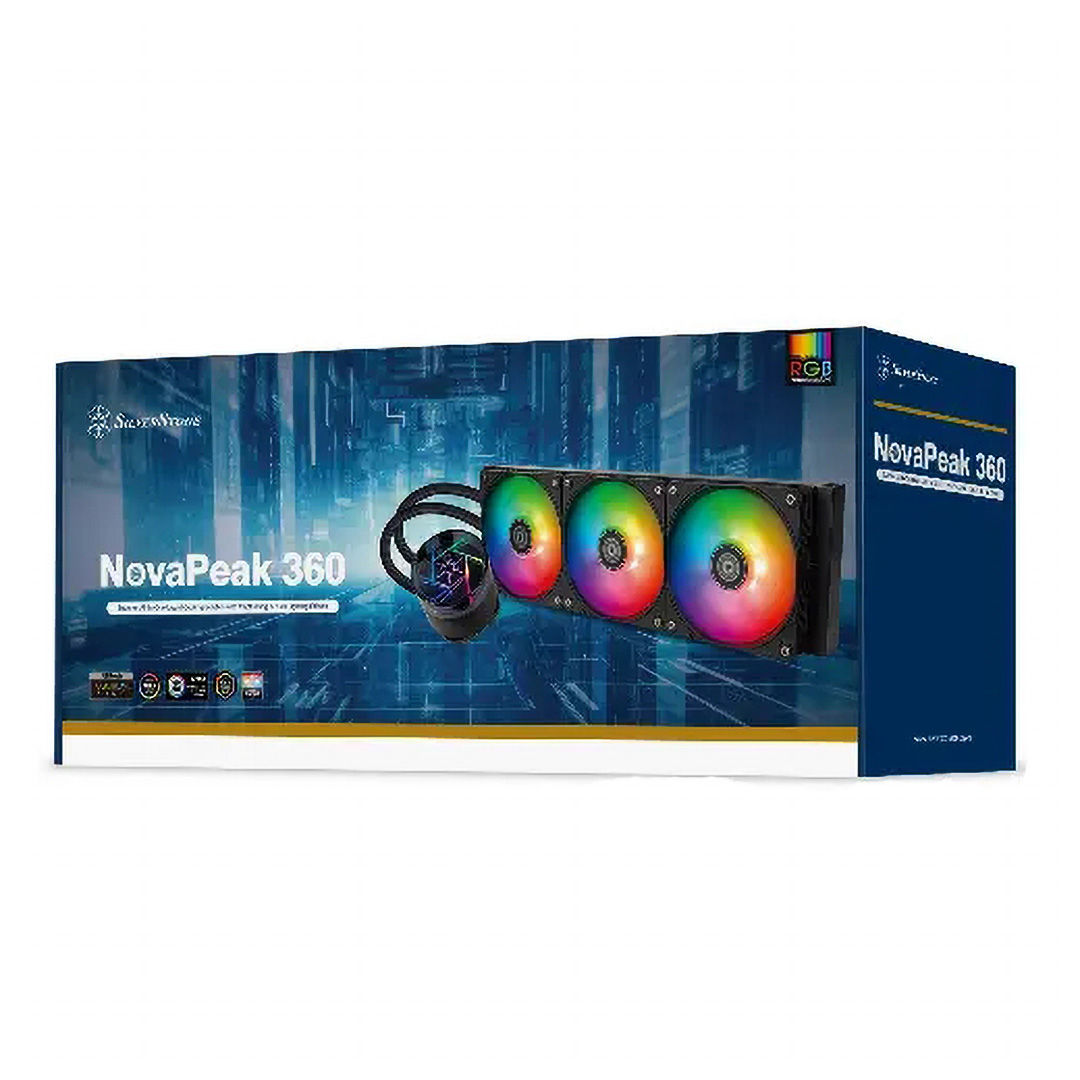 مبرد معالج مائي سيلفر ستون نوفابيك 360 ARGB ،اسود - SST-NP360-ARGB