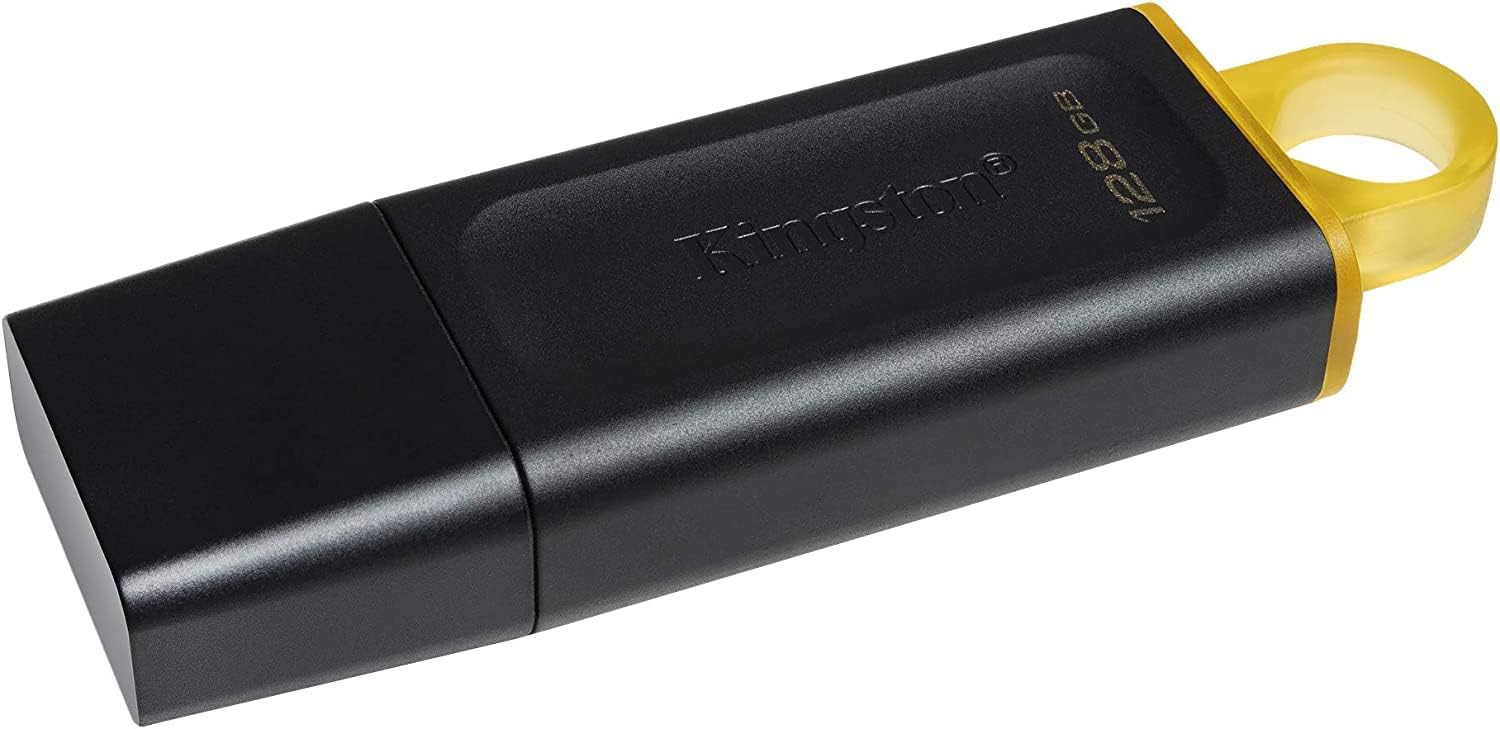 فلاش درايف USB-A كينجستون داتا ترافيلر اكسوديا ، 128 جيجا بايت اسود واصفر - DTX/128GBCR